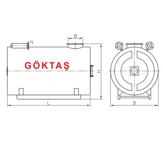 Thermal Oil Boiler - Technical Drawing